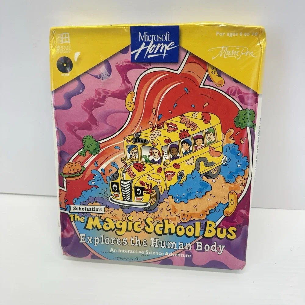 NEW Magic School Bus Explores the Human Body Big Box PC CD-ROM Windows Sealed